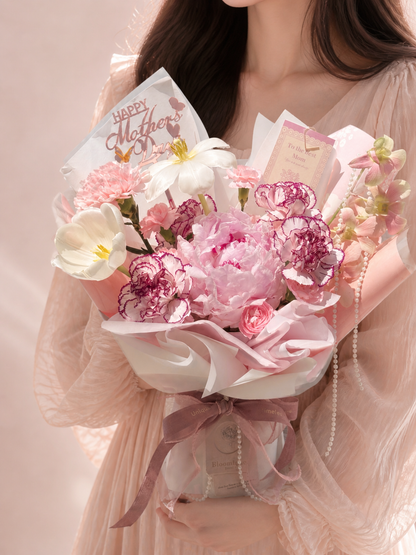 Sweet Blossom Bouquet & Cookie Gift Set | Mother's Day Special ~