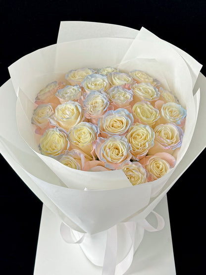 VD26 - Ecuador Aurora Borealis Bouquet (Round Top-View Style)